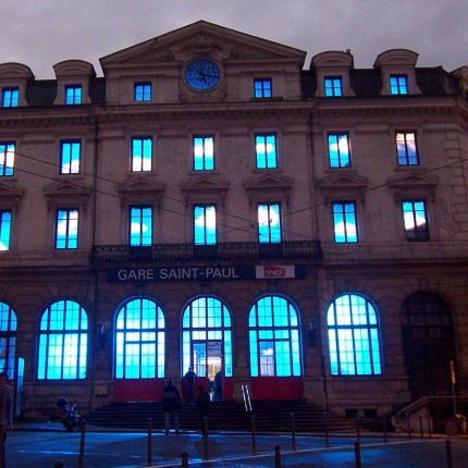 Fête des Lumières, Lyon, Gare St Paul